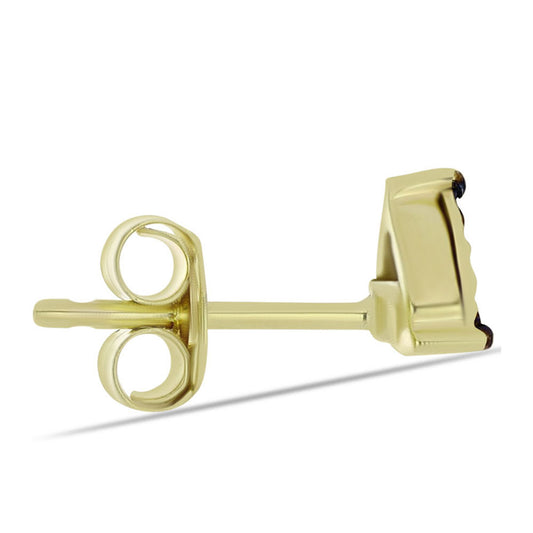 Pozlátené Strieborné Náušnice s Modrým Diamantom