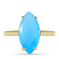 Pozlátený Strieborný Prsteň s Aqua Chalcedonom