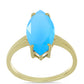Pozlátený Strieborný Prsteň s Aqua Chalcedonom