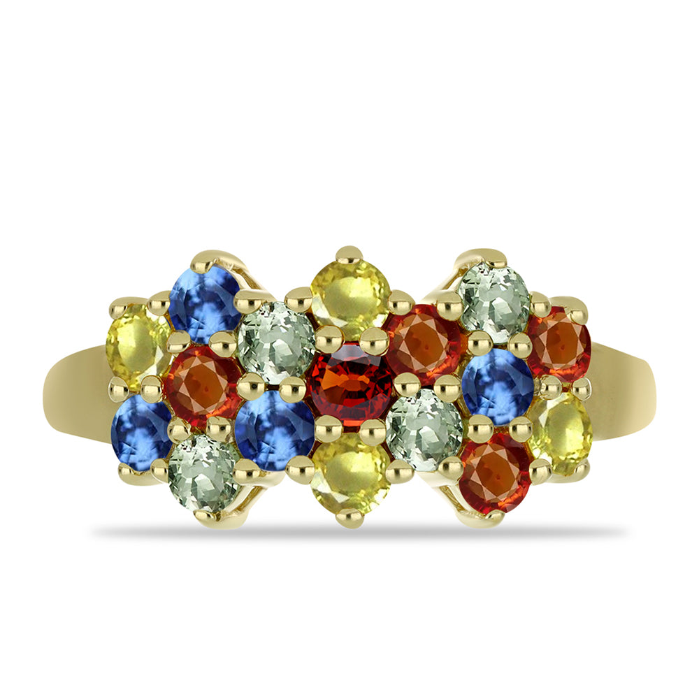 Pozlátený Strieborný Prsteň s Dúhovým Zafírom 1 