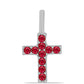 Kríž Strieborný Prívesok s Červeným Achátom