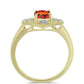 Pozlátený Strieborný Prsteň s Citrínom z Madeiry a Bielym Topásom
