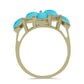 Pozlátený Strieborný Prsteň s so Sleeping Beauty Tyrkysom