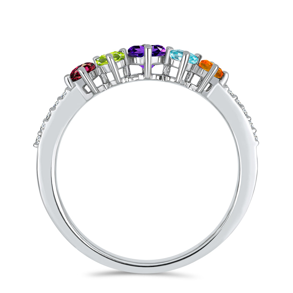 Strieborný Prsteň s Marockým Ametystom a Changbaiskym Olivínom 3 