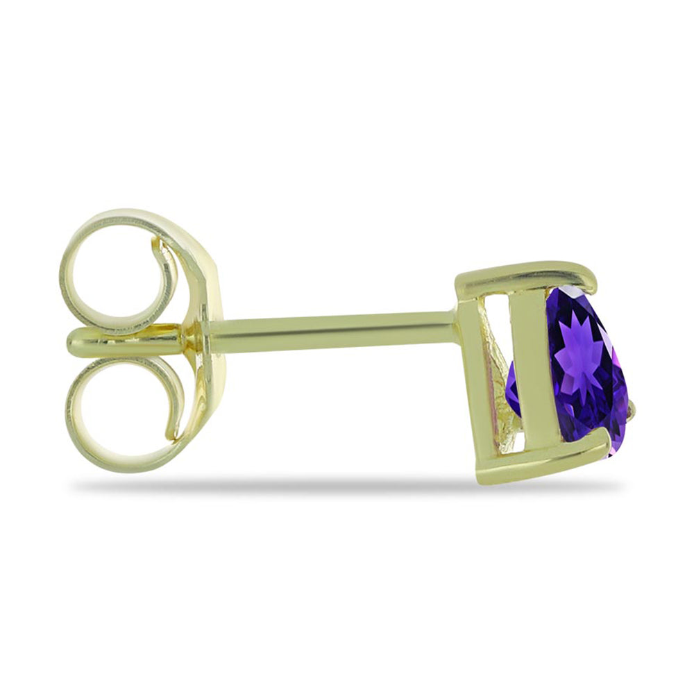 Pozlátené Strieborné Náušnice s Marockým Ametystom 2 