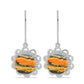 Strieborné Náušnice s Bumble Bee Jaspisom
