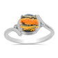 Strieborný Prsteň s Bumble Bee Jaspisom a Bielym Topásom