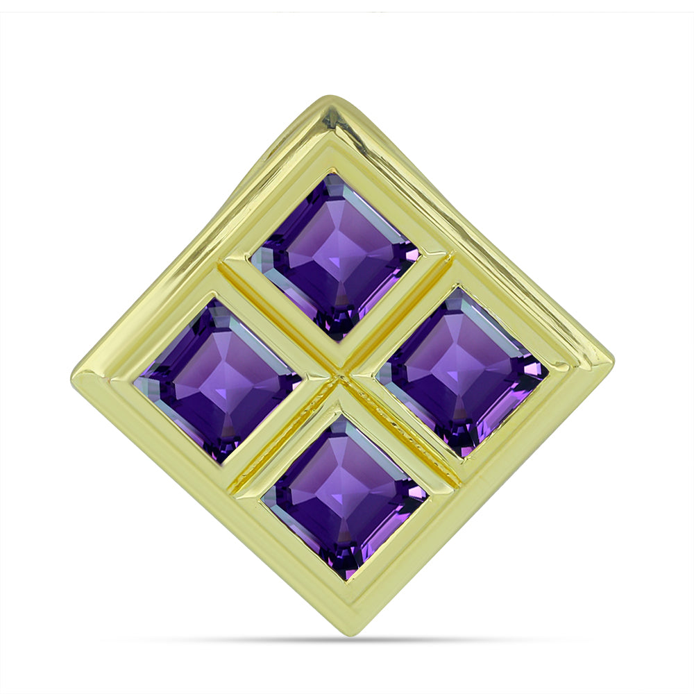 Pozlátený Strieborný Prívesok s Marockým Ametystom