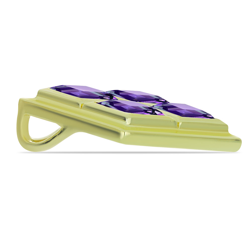 Pozlátený Strieborný Prívesok s Marockým Ametystom 2 