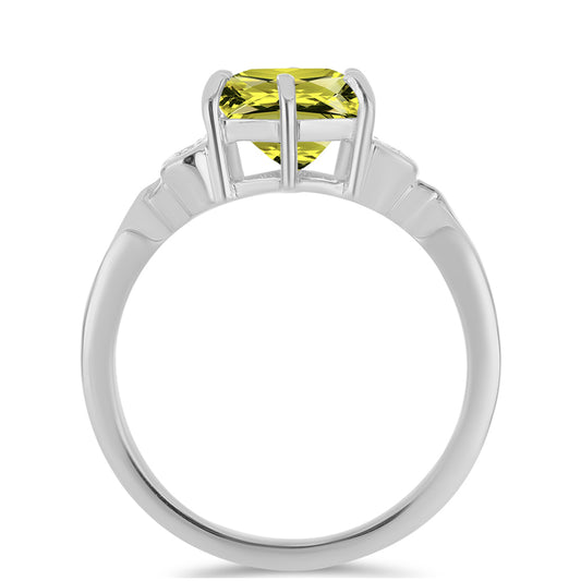 Strieborný Prsteň s Citrónovým Topásom a Bielym Topásom