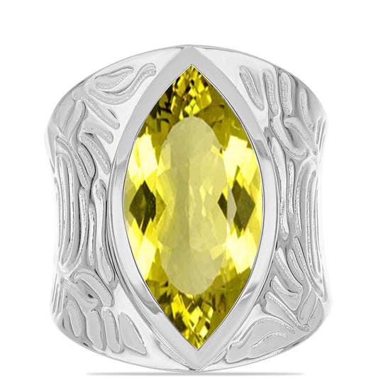 Strieborný Prsteň s Citrónovým Topásom