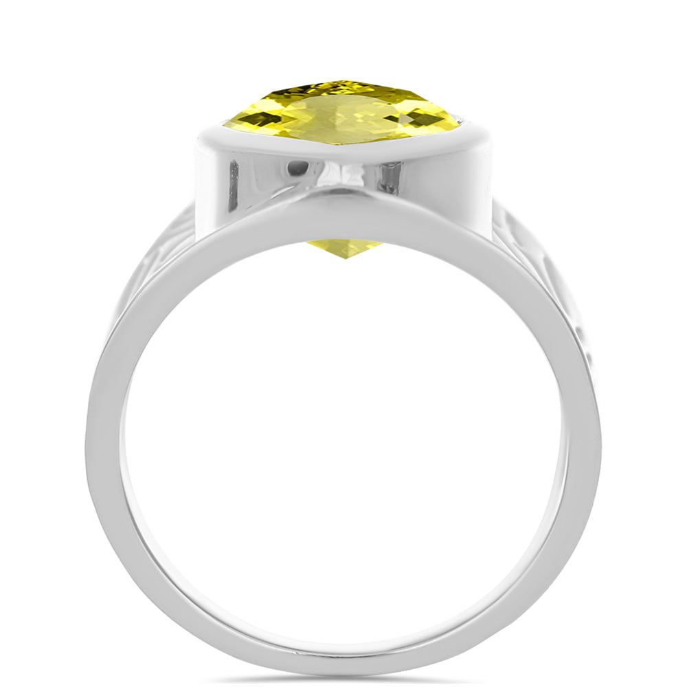 Strieborný Prsteň s Citrónovým Topásom 2 