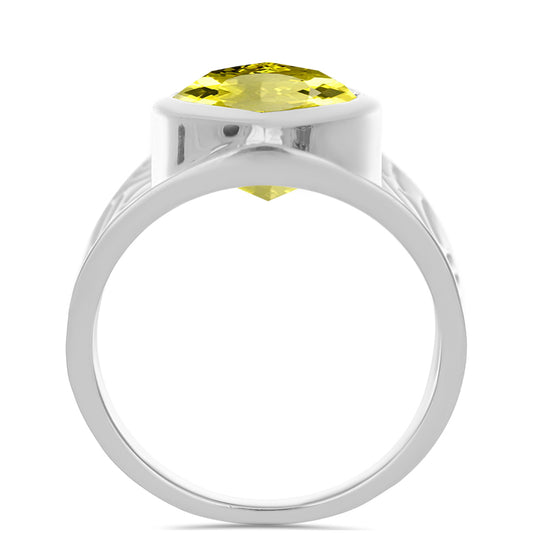 Strieborný Prsteň s Citrónovým Topásom
