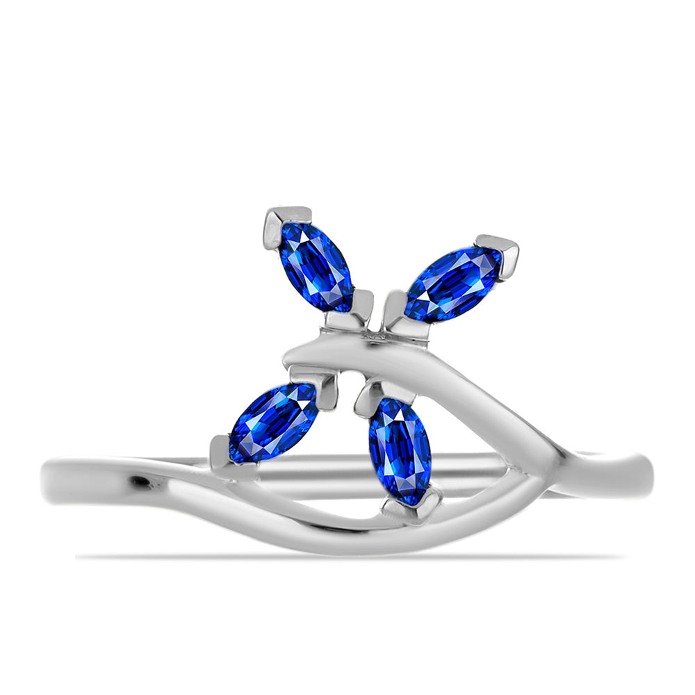 Strieborný Prsteň s Austrálskym Modrým Zafírom