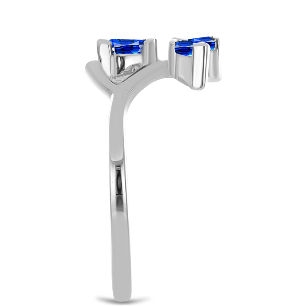 Strieborný Prsteň s Austrálskym Modrým Zafírom 4 