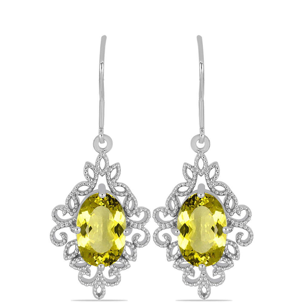 Strieborné Náušnice s Citrónovým Topásom