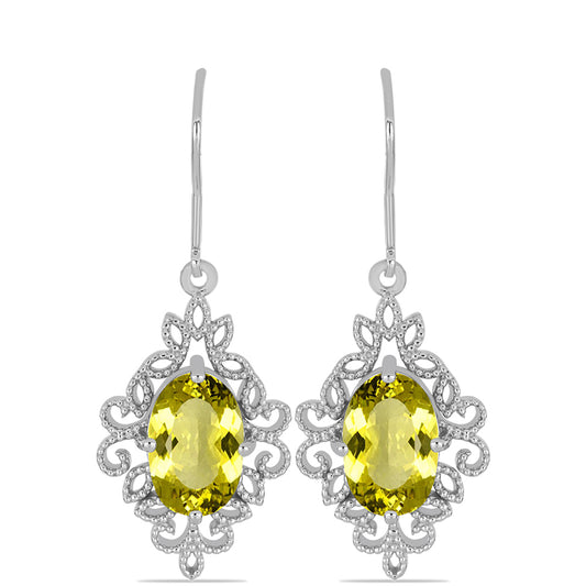 Strieborné Náušnice s Citrónovým Topásom