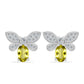 Strieborné Náušnice s Citrónovým Topásom a Bielym Topásom