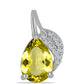 Strieborný Prívesok s Citrónovým Topásom a Bielym Topásom