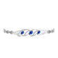 Strieborný Náramok s Austrálskym Modrým Zafírom a Bielym Topásom