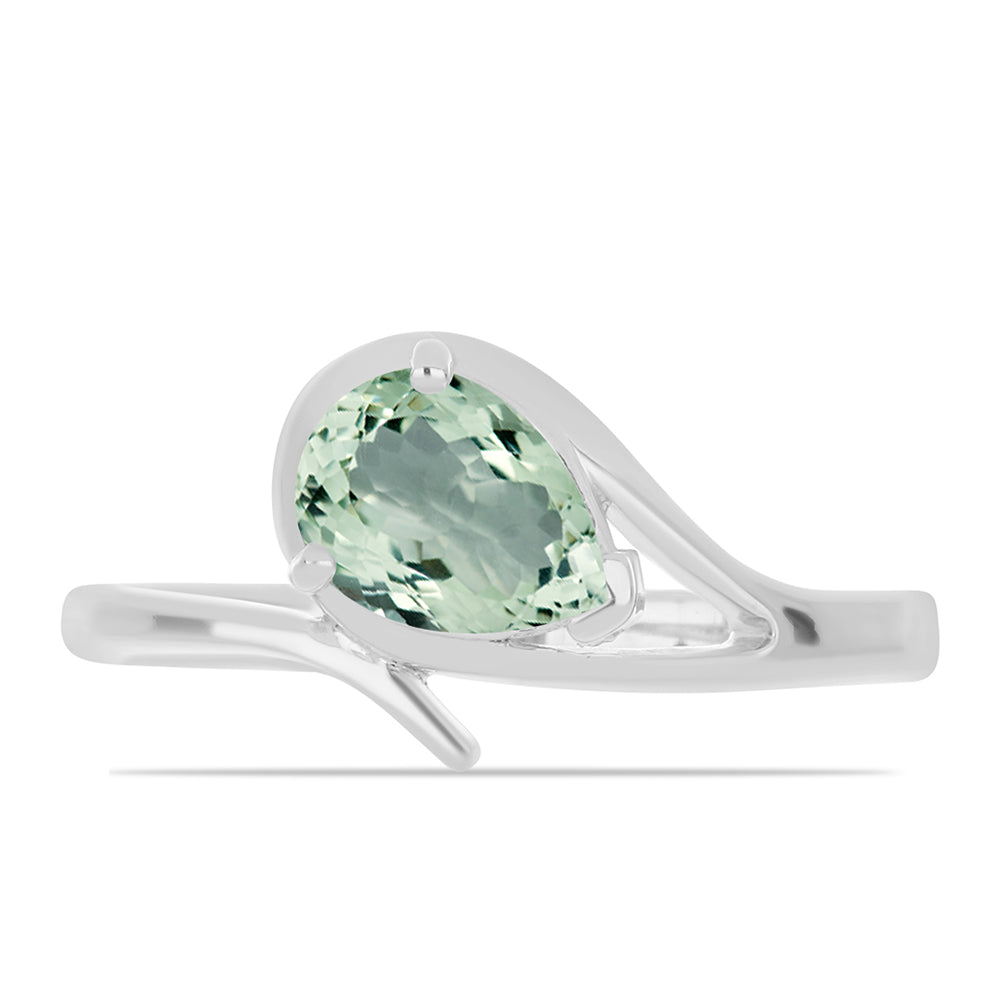 Strieborný Prsteň s so Zeleným Ametystom 1 