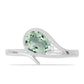 Strieborný Prsteň s so Zeleným Ametystom