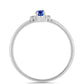 Strieborný Prsteň s Austrálskym Modrým Zafírom a Bielym Topásom