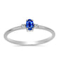 Strieborný Prsteň s Austrálskym Modrým Zafírom a Bielym Topásom