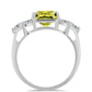 Strieborný Prsteň s Citrónovým Topásom a Bielym Topásom
