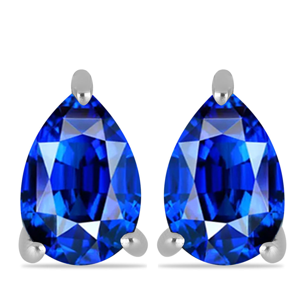 Strieborné Náušnice s Austrálskym Modrým Zafírom 1 