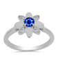 Strieborný Prsteň s Austrálskym Modrým Zafírom a Bielym Topásom