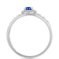 Strieborný Prsteň s Austrálskym Modrým Zafírom a Bielym Topásom