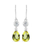 Strieborné Náušnice s Citrónovým Topásom a Bielym Topásom