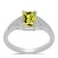 Strieborný Prsteň s Citrónovým Topásom a Bielym Topásom