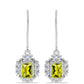 Strieborné Náušnice s Citrónovým Topásom a Bielym Topásom