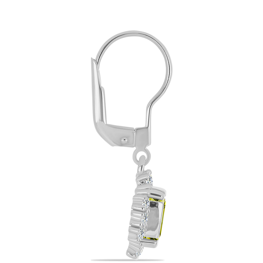 Strieborné Náušnice s Citrónovým Topásom a Bielym Topásom