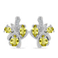 Strieborné Náušnice s Citrónovým Topásom a Bielym Topásom