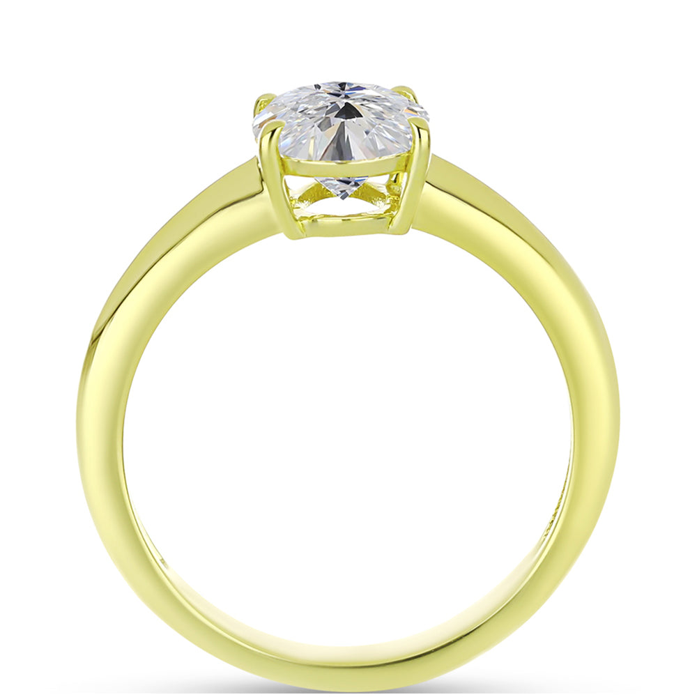 Pozlátený Strieborný Prsteň s Certifikovaný Diamantom pestovaný v laboratóriu 2 