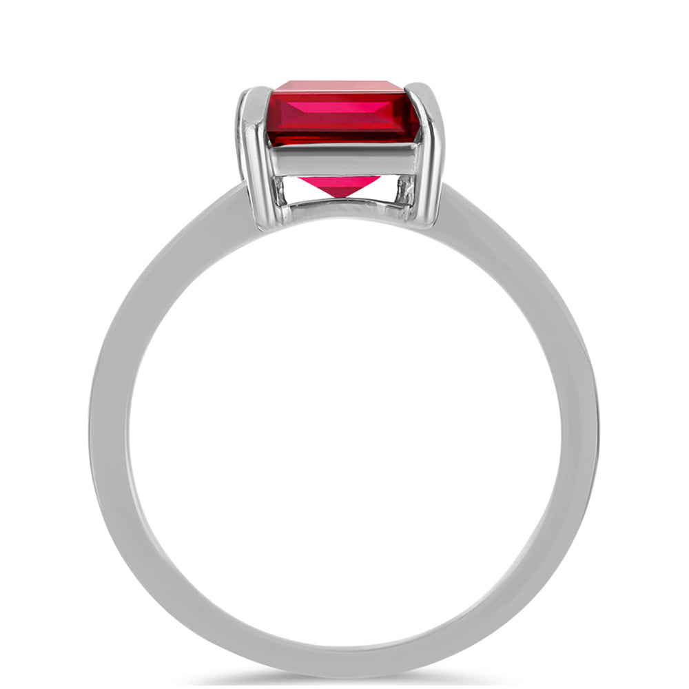 Strieborný Prsteň s Madagaskarským Rubínom