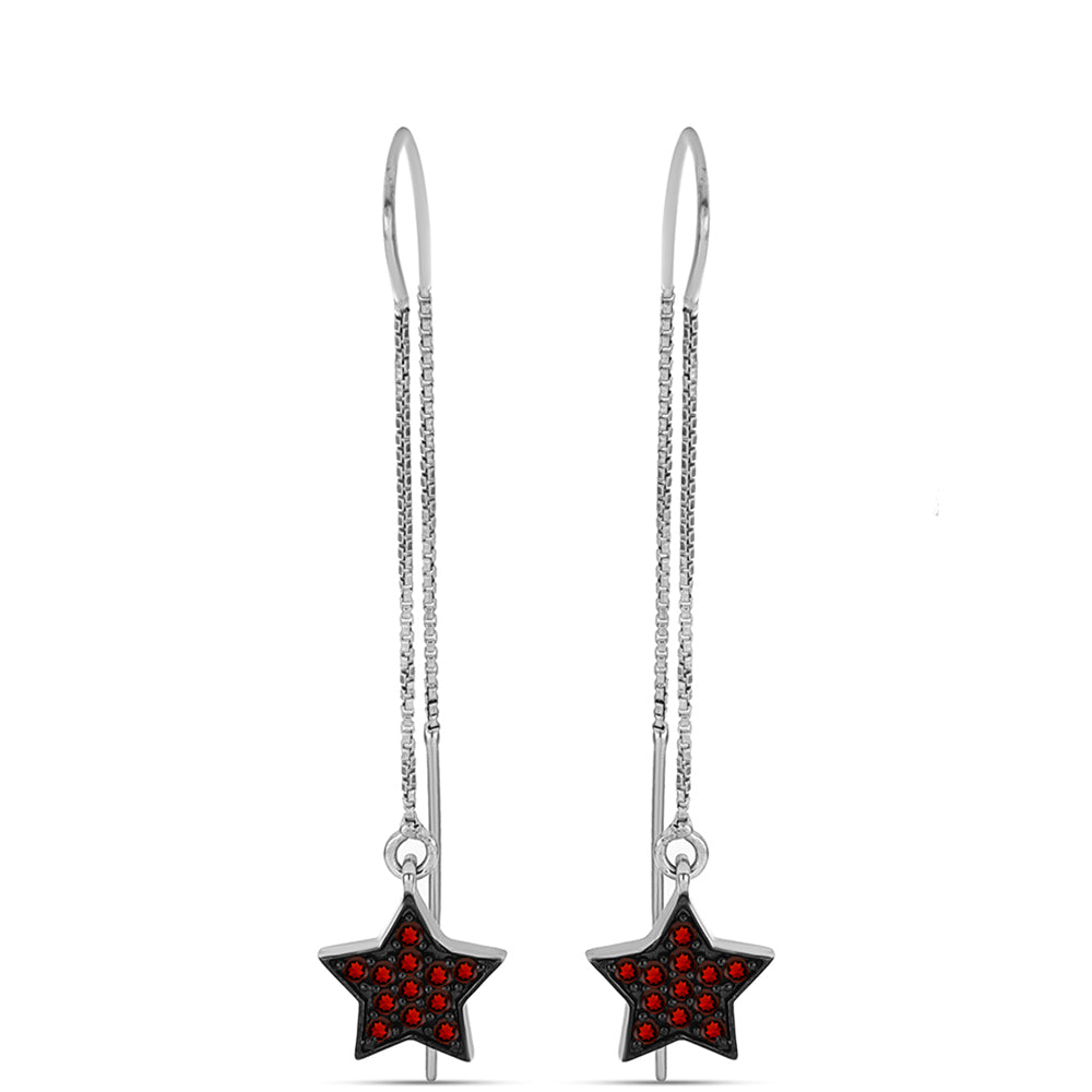 Strieborné Náušnice s Bartonským Granátom