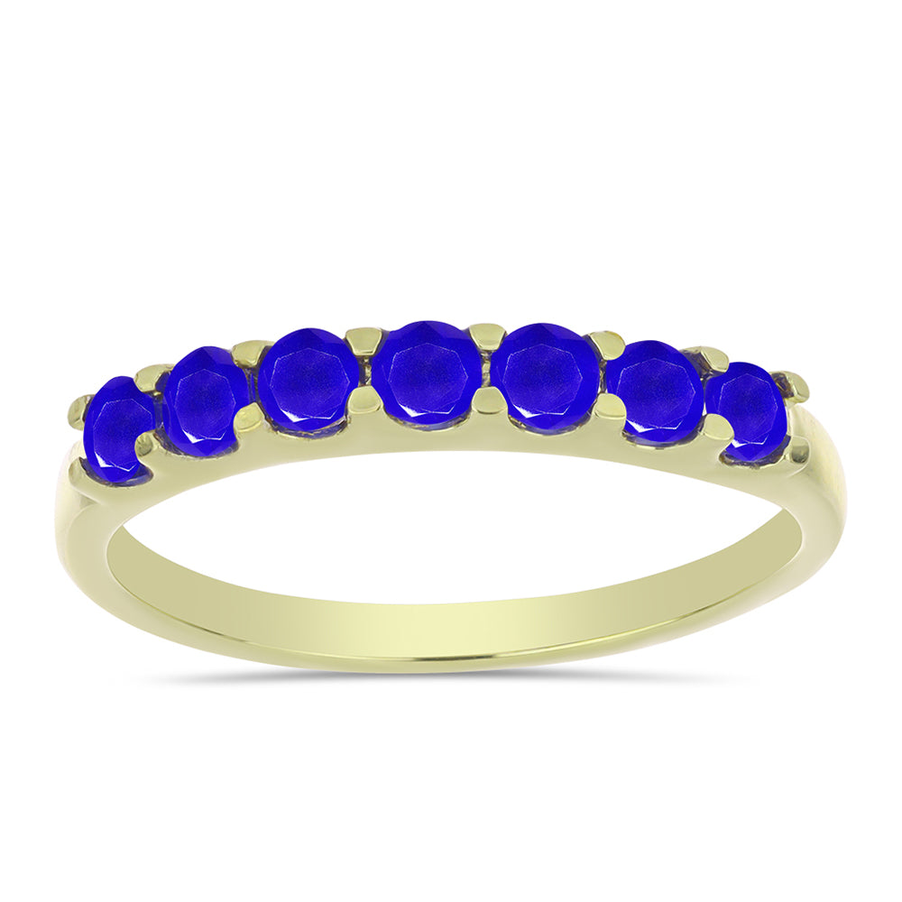 Pozlátený Strieborný Prsteň s Modrým Achátom