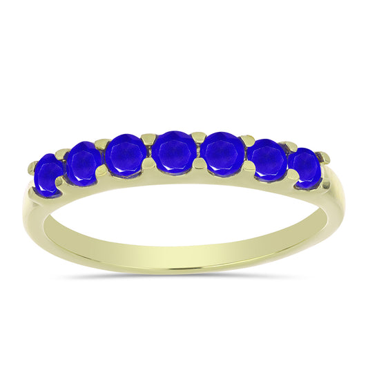 Pozlátený Strieborný Prsteň s Modrým Achátom