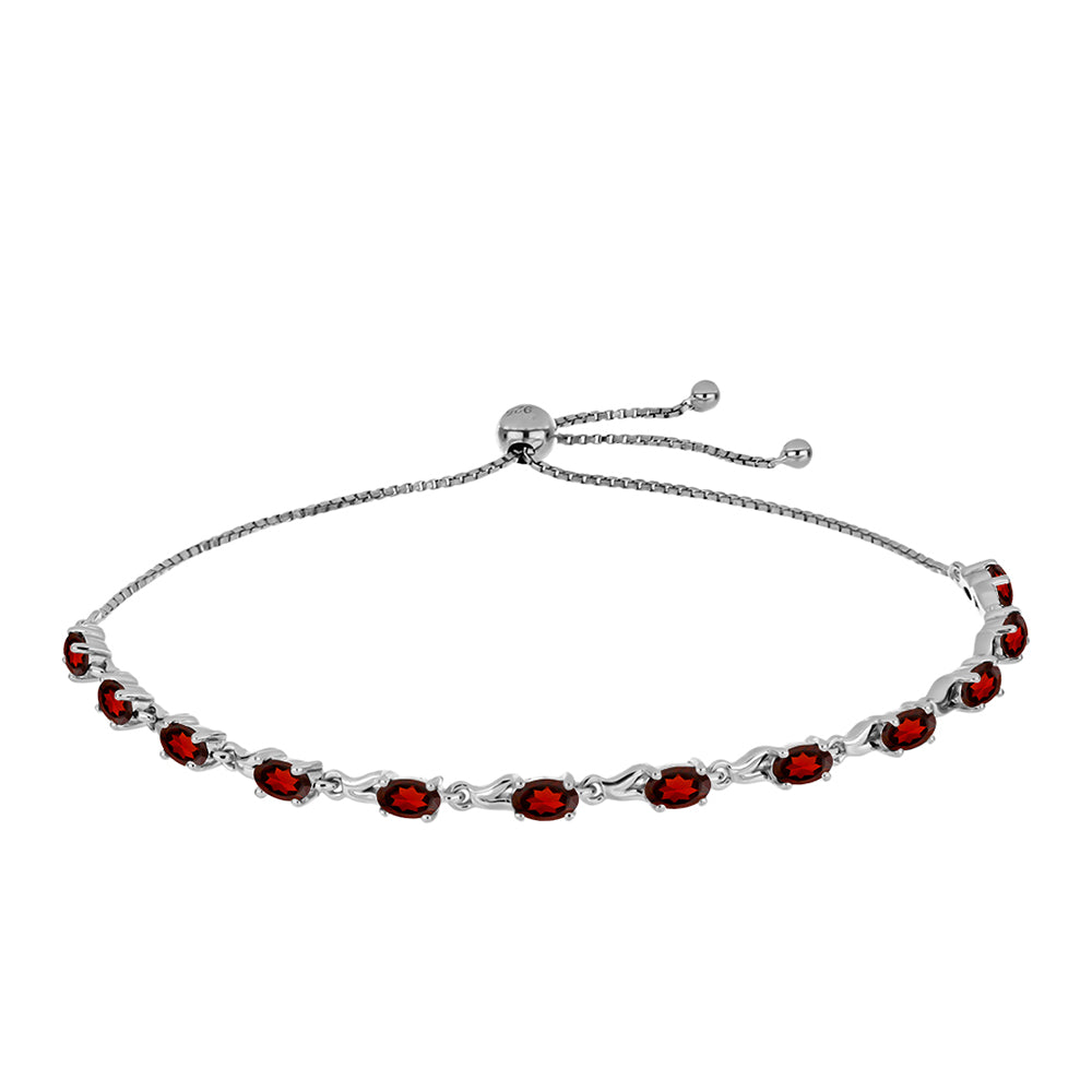 Strieborný Náramok s Bartonským Granátom