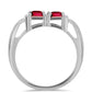 Strieborný Prsteň s Bartonským Granátom a Bielym Topásom