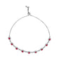 Strieborný Náramok s Madagaskarským Rubínom a Bielym Topásom