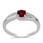 Strieborný Prsteň s Madagaskarským Rubínom a Bielym Topásom