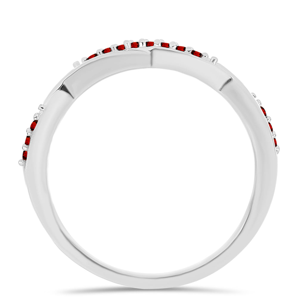 Strieborný Prsteň s Bartonským Granátom 3 