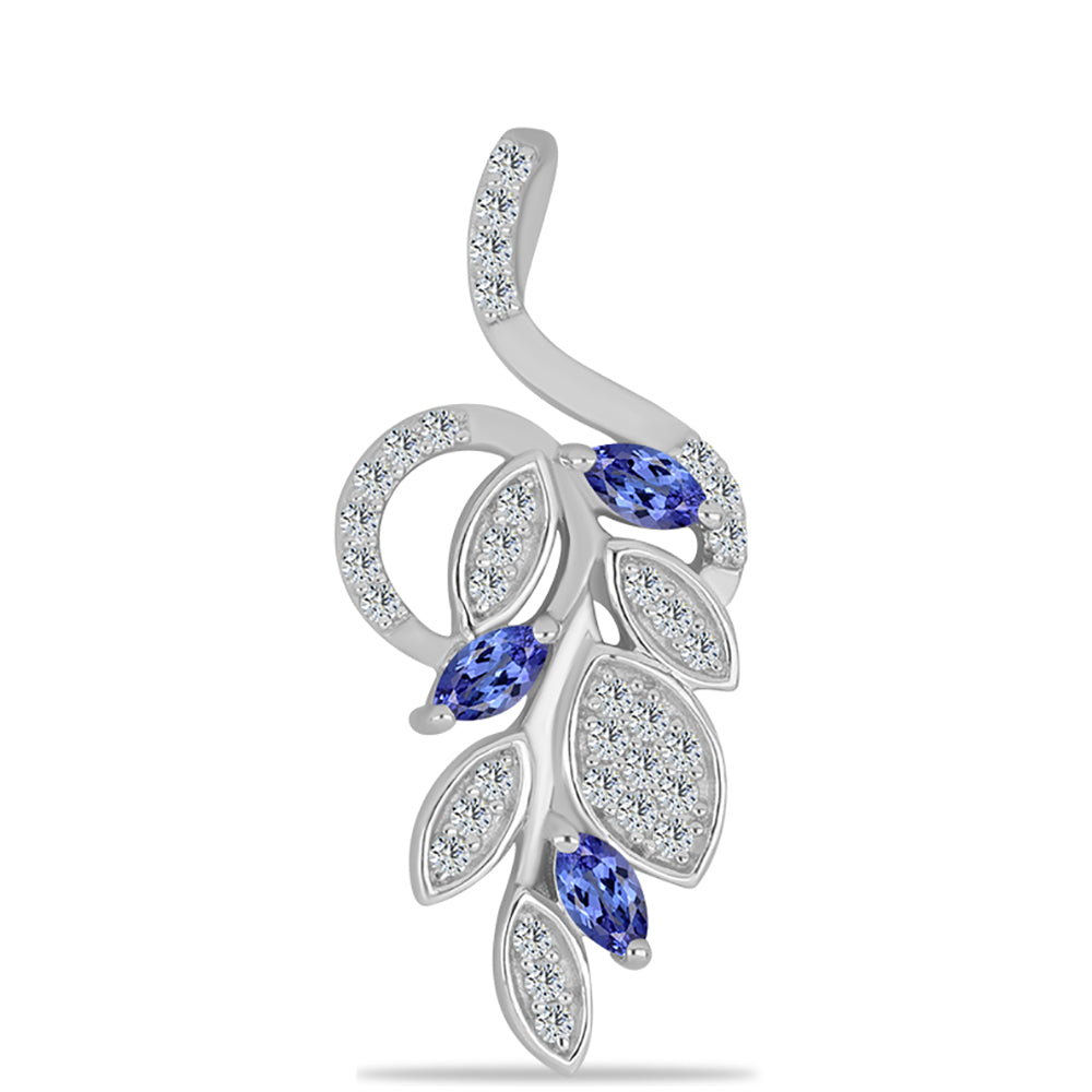 Strieborný Prívesok s Tanzanitom a Bielym Topásom 1 