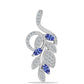 Strieborný Prívesok s Tanzanitom a Bielym Topásom