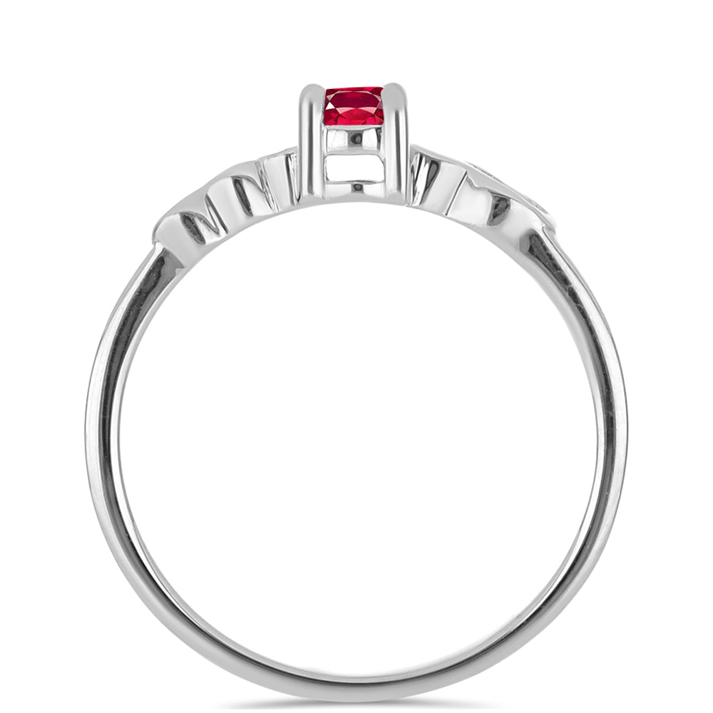 Strieborný Prsteň s Madagaskarským Rubínom